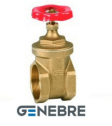 Wedge gate valve GENEBRE 3220 11 DN080 PN16, body - brass, wedge - brass, seal – metal/metal, BP/BP, thread BSPP