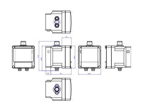 Universal regulator (eControl) for regulating the flow, pressure, level or temperature of liquids (177454)
