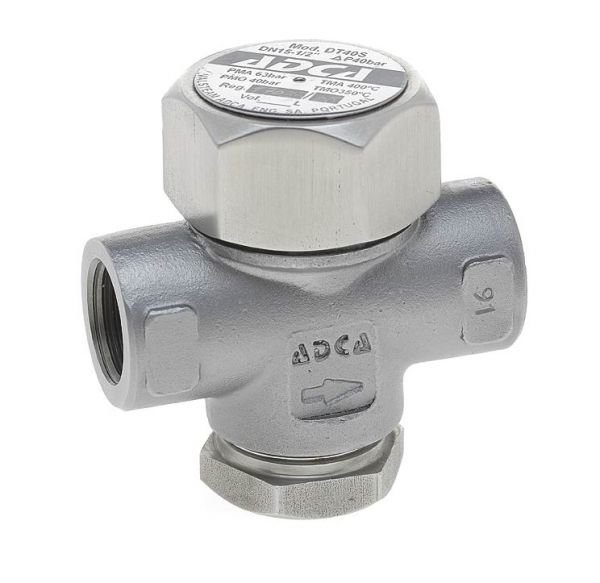 Thermodynamic condensate trap DT40S PN40 with filter, stainless steel. steel, thread (3/8&quot; DT40S internalthread AISI 420 dP=40)