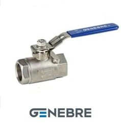 Ball valve Genebre 2008, body: stainless steel.steel AISI 316(CF8M) BP/BP Tmax=+180oC