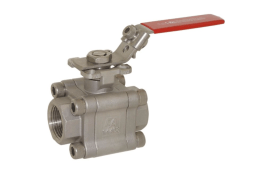 Kugelhahn 1/2&quot; ball valve, PN100, 1.4408/PTFE-GF, Innengewinde, voller Durchgang, ISO5211