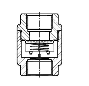 Check valve RT25 R/R DN1/2&quot; PN32 stainless steel.steel metal/metal