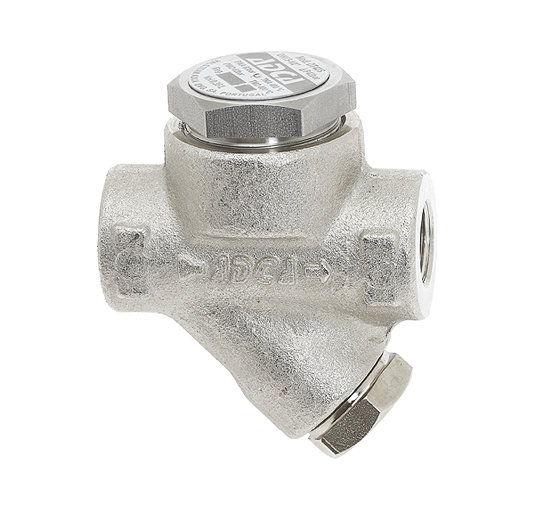 Thermodynamic condensate trap DN25 DT46 PN40, with bim.air outlet, thermal insulation. kr. and built-in filter. f/f angle. art.