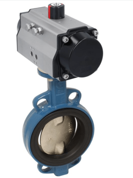 Затвор дисковый TA532009-ED620632+NBN3-F25-E8-V1+BT33 Absperrklappe-TA, DN80, mit Antrieb-ED, DW63, GGG/Edelstahl/NBR, doppeltwirkend