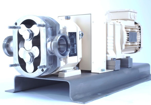 Насос  Lobe pump type B 115-0202S-DN 50 gear motor 0,75 kW, 97 min-1 SK372.1-80LP/4-TF 