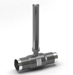 ksh.CPU XXX.25.02 SP N=Ball valve with /through.  LD PN25, Steel 20 /Stainless steel. 1.4308/PTFE steel, quarrel /quarrel, rod length 