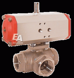 الكرة صمام بد ، 1 " ، مع محرك إد ، دو 55 الفولاذ المقاوم للصدأ. الصلب /بتفيت الموضوع ، مزدوجة التمثيل