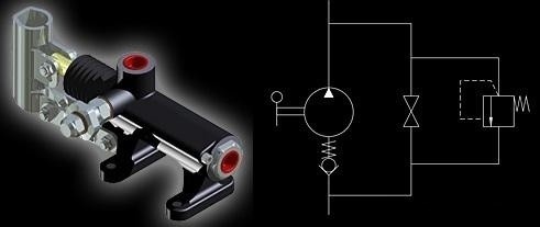 مضخة يدوية هيدروليكية مع صمام أمان وصمام تصريف (&amp;quot;لامب&amp;quot;) بمو 50 (بي إم 50) - 50 سم 3