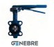 Genebre GG20 /GGG40 /EPDM disc flanged shutter, Tmax +120°C with lever