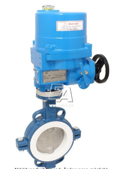 Rotary disc shutter-TA, DN50, with drive NE05 GGG/stainless steel. steel/PTFE24V DC, time. crab. ca. 8sec