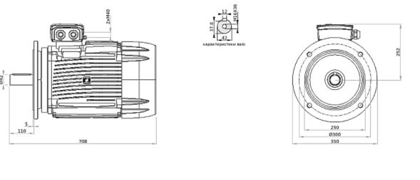 محرك كهربائي 160 لتر-2 ب 5 كيلو واط 18.5 400/690