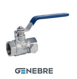 Full-bore ball valve GENEBRE 3032 06 DN025 PN25, body-brass, ball-brass, ball seal-PTFE, BP/BP, lever handle, BSPP thread, under the trigger