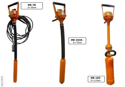 A deep vibrator with a built-in electric motor.(with cable) IV-103 (d.114mm)