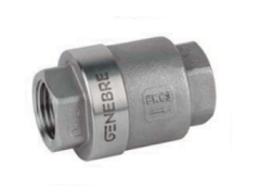 Клапан обратный пружинный GENEBRE 2416 07 DN032 PN63, корпус - AISI316 (CF8M), диск - AISI316 (CF8M), мет/мет, ВР/ВР, резьба BSPT