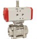 Ball valve ZA 1&amp;quot;, with ED43 stainless steel drive. steel/PTFE-FKM, double acting