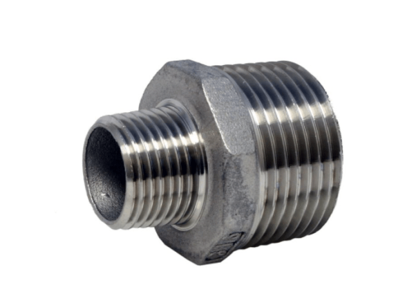 The Doppelnippel red transition.(konisch) 11/4&amp;quot; - 3/4&amp;quot; (DIN2999), Edelstahl 1.4408