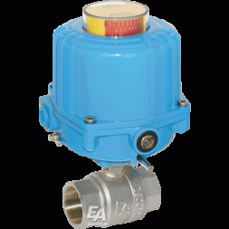 Ball valve-KA, 1&quot;, with drive-NE05 Ms./PTFE-FKM, 24V DC, time. crab. ca. 8sec