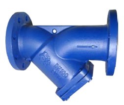 Flange filter Rushwork 600-16/1.6 PN16 GG25, Tmax=+200°C. The mesh is 1.6 mm. with drain plug