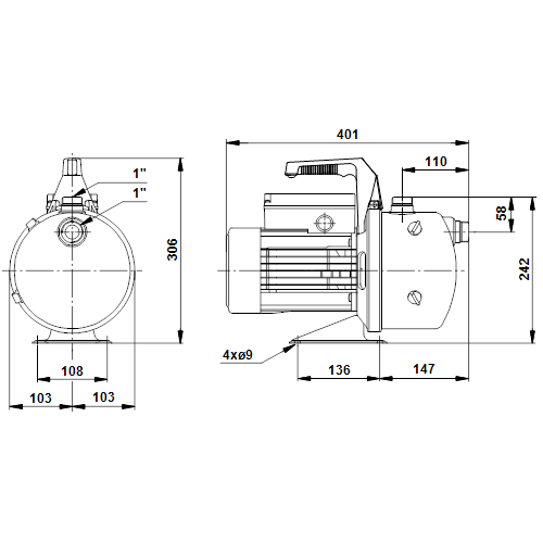 مضخة الضغط العالي بم 46811002 6 ب-ب-كفب 1 220-240 فولت 50 هرتز