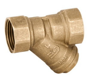 Genebre PN16 mesh filter housing:brass /1.4408 /NBR Tmax=+140oC inside. carving