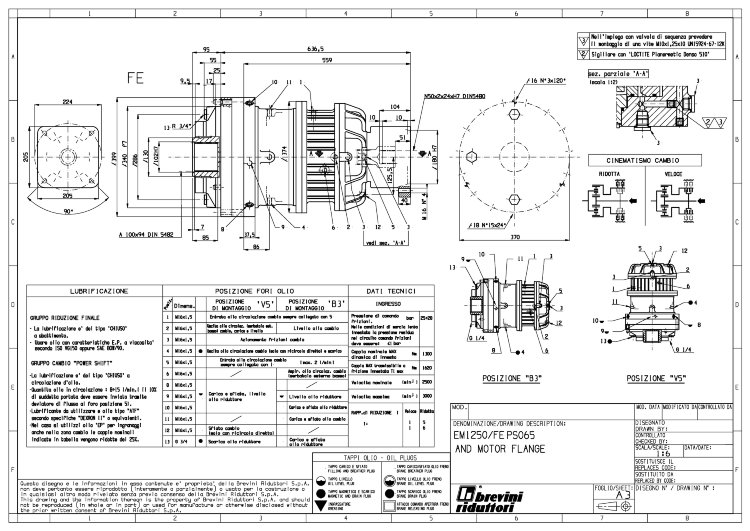 Brevini EM1250/FE PS065 gearbox