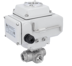 Ball valve ball valve-GD, 3/8&quot;, mit Antrieb LE05, Edelst./PTFE-FKM, L-bore, 24V DC,runtime 20sec