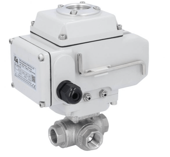 Ball valve ball valve-GD, 3/8&amp;quot;, mit Antrieb LE05, Edelst./PTFE-FKM, L-bore, 24V DC,runtime 20sec