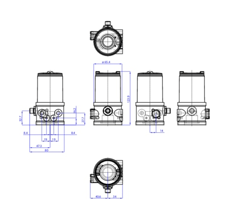 Control head for decentralized automation of direct-flow valves ELEMENT (223906)