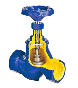 Shut-off oil seal valve ZETKAMA 201A-015-C-00, DN015, PN16, body - cast iron GJL-250 (GG25), BP/BP, steering wheel, thread - BSPT