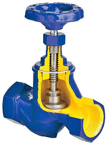 Shut-off oil seal valve ZETKAMA 201A-015-C-00, DN015, PN16, body - cast iron GJL-250 (GG25), BP/BP, steering wheel, thread - BSPT