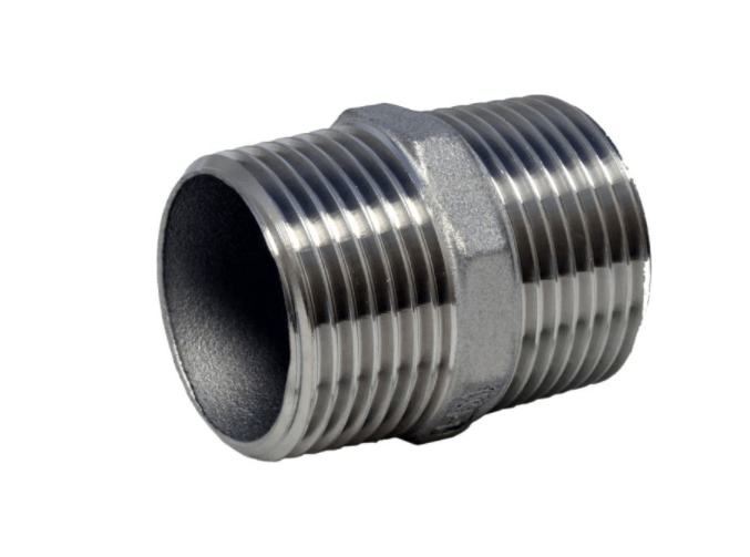 Double nipple Doppelnippel (konisch) 1/2&quot; (DIN2999), Edelstahl 1.4408