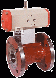 Кран шаровый-VO, DN200, с приводом-HE, EW210 GG-25, нерж. сталь 1.4301, PTFE-PTFE/NBR