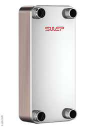 أب 120 طن صنع من النحاس لوحة مبادل حراري سويب