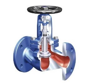 12.046 ARI-FABA-Plus Запорный клапан с сильфонным упл. PN16, нержавеющая сталь 1.4408, Тмакс=+300оС, фланцевое