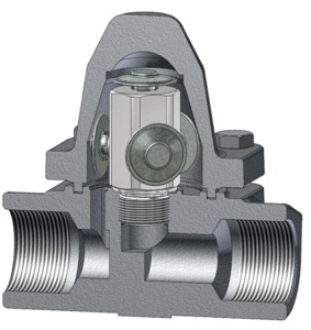 The condensate trap is thermostatic (with the function of removing air from steam. systems) type TH35/2, TH35/3, TH (1&quot; TH35/2 r/r P250GH dP=22 2-capsule)
