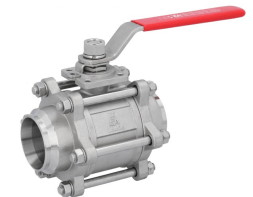 Ball valve DN65, PN40, 1.4408/PTFE, Anschweißenden, voller Durchgang, DIN3202-S13