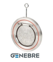 Клапан обратный одностворчатый GENEBRE 2406 11 DN080 PN16, корпус - AISI316 (CF8M), диск - AISI316 (CF8М), уплотнение - Viton (FKM), М/Ф