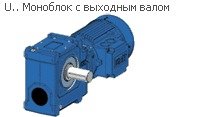 Cylinder-worm gear motor SUA 506B 3A 80-04E-TH-TF-BR5; i=172.25