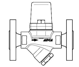 Bimetallic condensate trap BM24 PN40 f/f with built-in fils. (DN25)