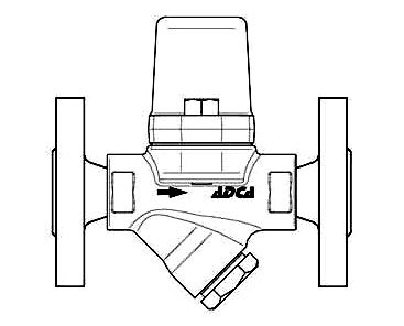Bimetallic condensate trap BM24 PN40 f/f with built-in fils. (DN25)