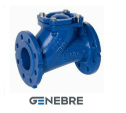 Non-return ball valve GENEBRE 2453 13 DN125 PN16, body - GJS-400-15 (GGG40), ball - aluminum, ball coating - NBR, F/F