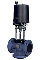 25h908nj 400 Mixing control valve with electric/priv. (Regada), grey cast iron, PN16, Tmax=+150°C, flanged (DN20 KSSR 1-20-XXX-1.1100-SCH-1,6-1-15