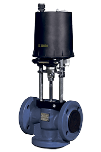 25h908nj 400 Mixing control valve with electric/priv. (Regada), grey cast iron, PN16, Tmax=+150°C, flanged (DN20 KSSR 1-20-XXX-1.1100-SCH-1,6-1-15