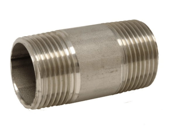 Nipple Rohrdoppelnippel 1/4&amp;quot;(DIN2999) x 80 mm, Edelstahl 1.4571