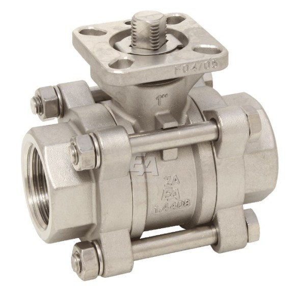 ZA310025  Кран шаровый - ZA 1&amp;quot;, PN64, 1.4408/PTFE-FKM, вн.резьба, ISO 5211, DIN3202-M3