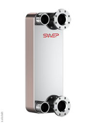 أب 57 صنع من النحاس لوحة مبادل حراري سويب