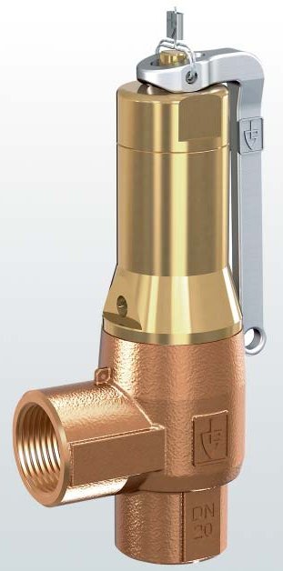 Safety valve R/r SS499K(red brass) PN16 Rust=0.5-16bar (DN15, 15x15, 642-mGFL-15-f/f-15/15-PTFE-10bar)