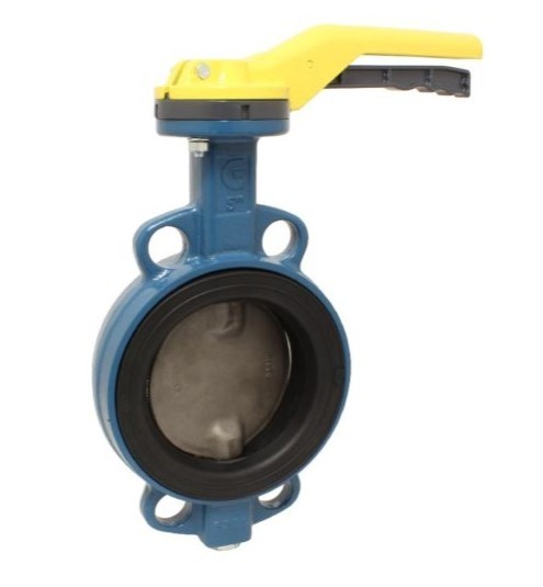 Disc shutter DN400, PN16, DVGW/G, Baul. EN558-20 GGG/NBR/stainless steel steel, ed. and the handle