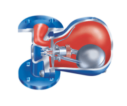 Condensate trap ARI-Cona S 55.631.1. DN25 PN16 R13 with built-in filter,goriz.isp.,flow on the left, reg.R13