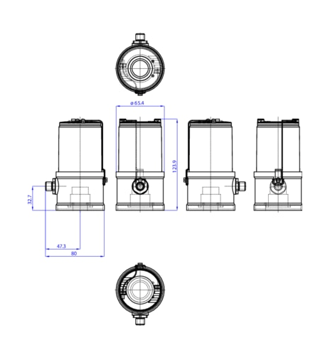 Control head for decentralized automation of direct-flow valves ELEMENT (265068)